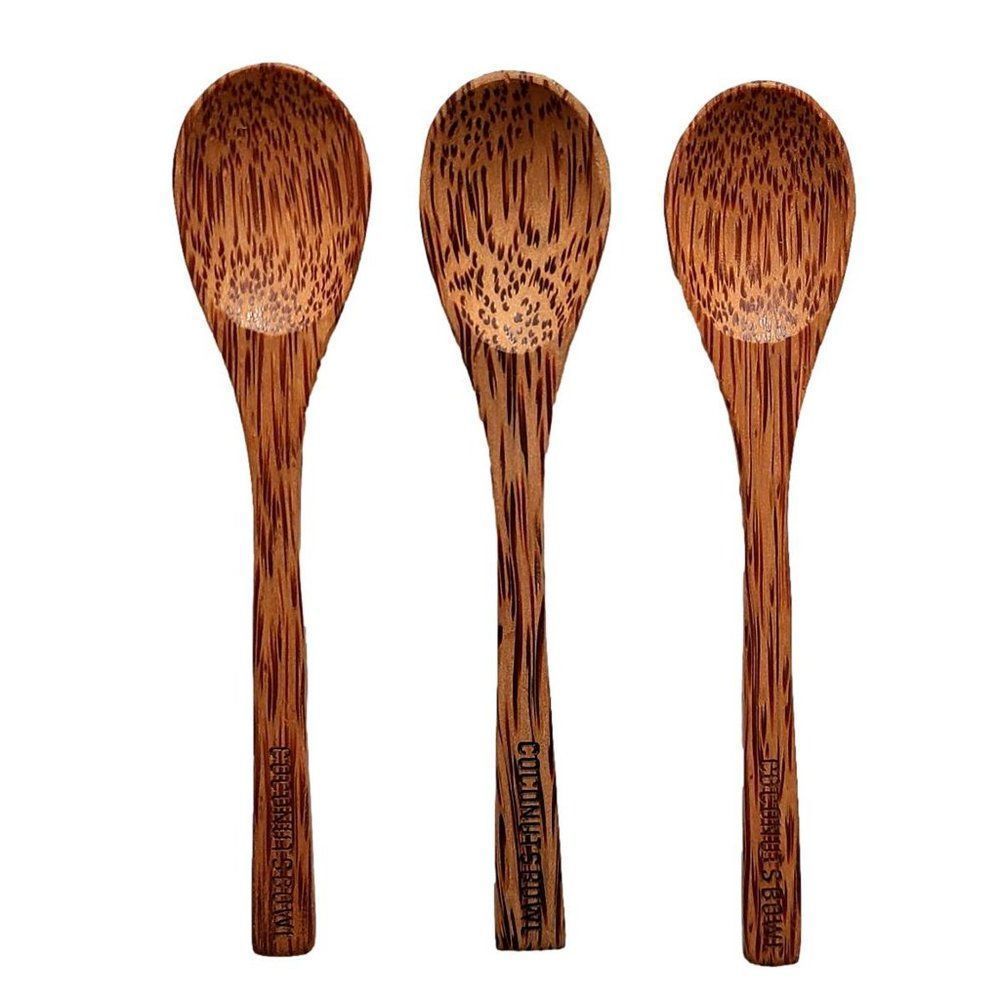 Coconut Spoons-Set of 3, Handmade, natural, eco friendly